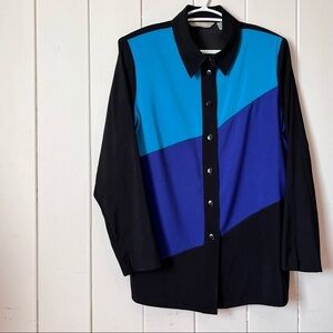 TanJay Colour Block Blouse. Size 10.